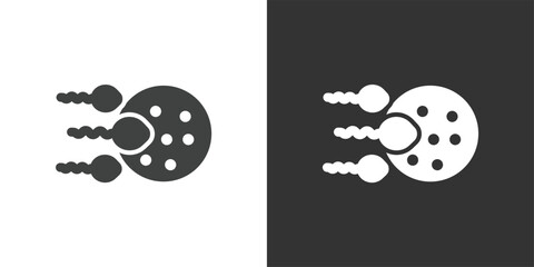 Egg Cell Fertilization icon. Solid glyph series icon