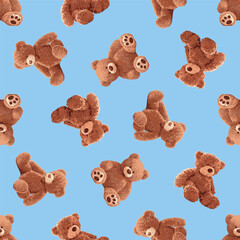 Allover Cute Teddy Bears Seamless Pattern January 3rd 2026