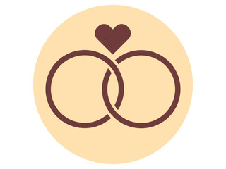 Accept applications icon. Wedding vector icon. Flat vector illustration.