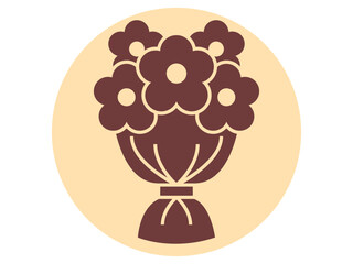 Bouquets icon. Wedding vector icon. Flat vector illustration.