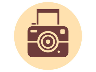 Camera icon. Wedding vector icon. Flat vector illustration.
