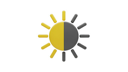 Half Yellow, Half Dark Sun Icon