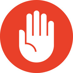 Obraz premium Red circular with stylized white letter m inside circle 1