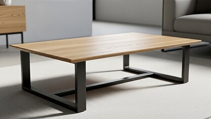 Modern office interior with wooden table and chairs in a clean workspace setting