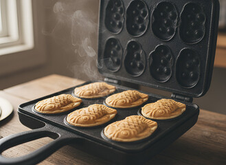 Korean Winter Street Food Bungeoppang Fish Shaped Pastry