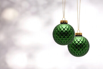 Green Christmas Ornament Duo Hanging Decorations for Festive Holiday Decor and Gift Ideas Beautiful Display