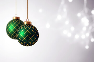 Green Christmas Ornament Duo Hanging Decorations for Festive Holiday Decor and Gift Ideas Beautiful Display