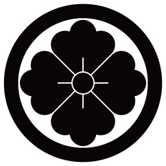 家紋です。丸に花角といいます。