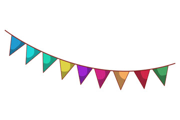 Cartoon Colorful Triangle Party Bunting Banner Decoration