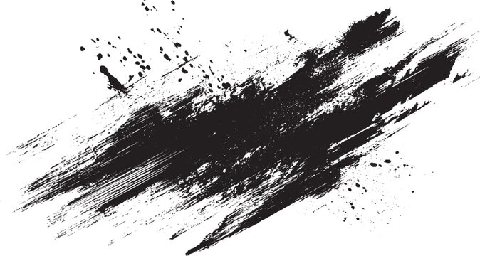 Abstract monochrome Vector pattern of scratches, chips, scuffs gritty noise grain grunge black paper gradient. Rough distress pattern overlay. Speckle grit white dust retro grainy background.