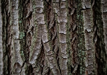 Obraz premium Macro of Tree Bark Surface with Natural Wear