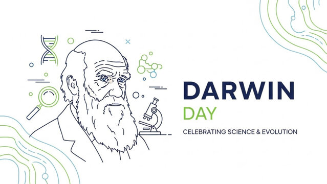 Theory of Evolution and Biology Education Concept for Darwin Day