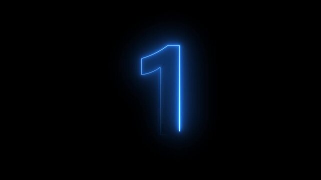 neon text 1 number countdown icon background 4k animation, Glowing neon number 1 animation isolated on black background
Neon number 1 with alpha channel, 