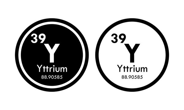 yttrium icon set. vector template illustration  for web design