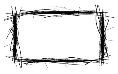 charcoal scribble frame. grunge border design