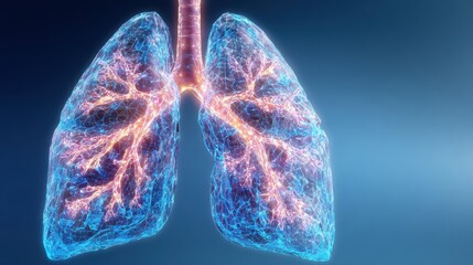 Abstract Lungs with red human bronchial tree structure. Lungs anatomy,left and right bronchus, bronchioles,Medicine cure tuberculosis, pneumonia, asthma. Abstract health care medical concept.