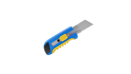 Blue and Yellow Utility Knife