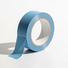Blue Adhesive Tape on White Surface 1.