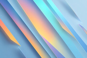 Obraz premium Abstract geometric design with colorful gradients and angled lines creating a modern visual effect.