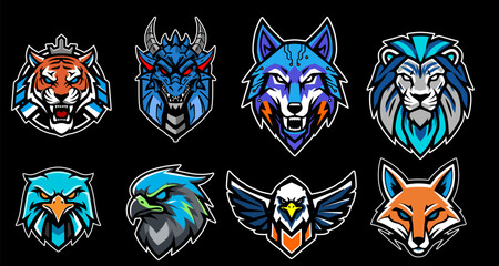 set of mascot for gaming logo