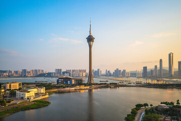 Obraz premium scenery of macau at west bay lake in china