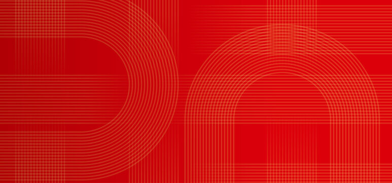 線と曲線で作られた赤のアブストラクト背景素材