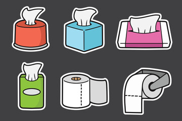 set of tissue good for sticker, badge, element design, printable, etc