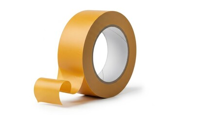 Yellow Tape on White Background.