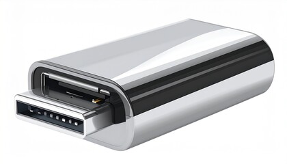 Sleek Silver USB Adapter for Modern Connectivity Solutions.