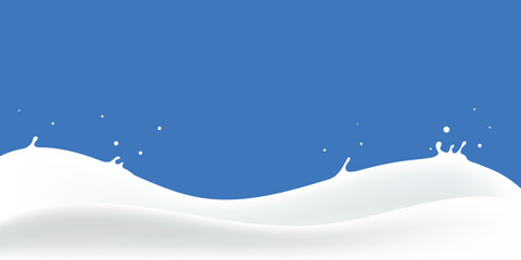 splash shape on milk wave product design element