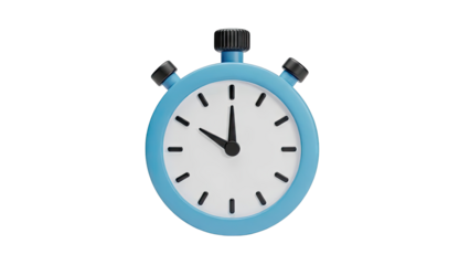 Blue Stopwatch on White Background