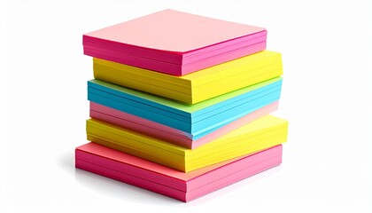Stack of colorful sticky notes for reminders and organization.