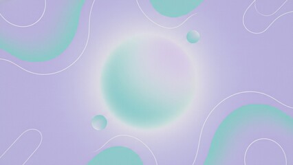 Abstract design with soft pastel colors and circular shapes against a light purple background.