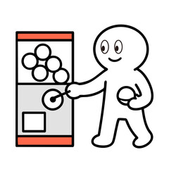 ガチャをやる棒人間