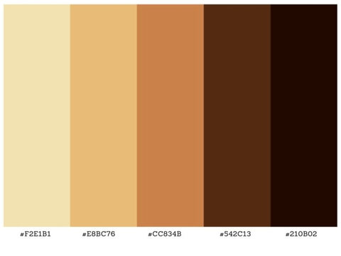 Contemporary gradient palette suitable for interior styling fashion web design