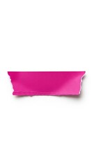 Pink Fabric Strip on White Background.