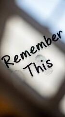 Reminder Note on Fridge with Message.