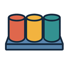 Colorful Drums on Stand.