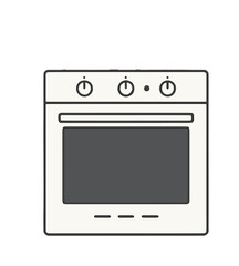 Simple Oven Illustration Design.