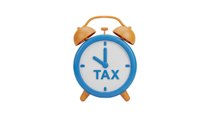 Alarm Clock with "TAX" on Face, Symbolizing Tax Deadline