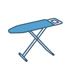 Blue Ironing Board Illustration.