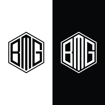 BMG Hexagon Monogram Logo Stock Illustrations, Vectors And Clipart.