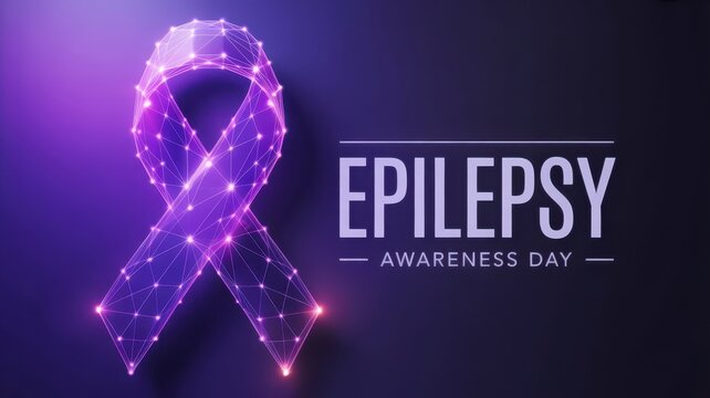 Epilepsy awareness day ribbon illustration - Powered by Adobe