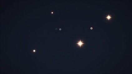 Glimmering stars shine brightly in the night sky illustration