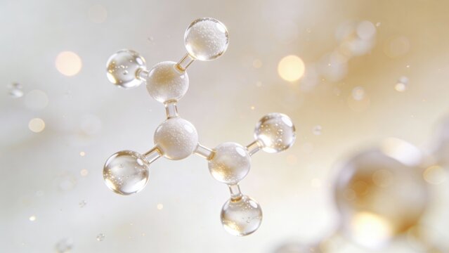 Luxury skincare featuring lactic acid for gentle exfoliation, highlighting biotechnology and the science behind beauty in a visually appealing presentation.