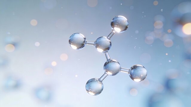 Luxurious skincare featuring niacinamide molecules for brightening and dermatological science in biotechnology. Ideal for beauty and wellness applications.