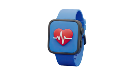 3D Smartwatch with Heart Rate Monitor Icon
