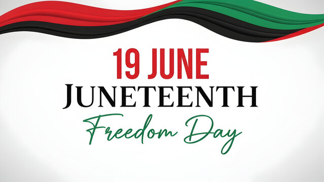 Juneteenth national freedom day isolated 