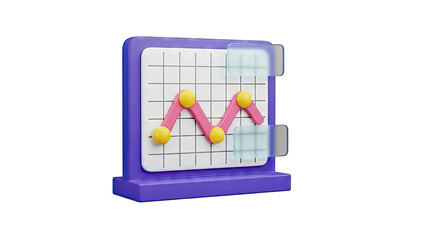 3D Chart with Data Visualization Elements