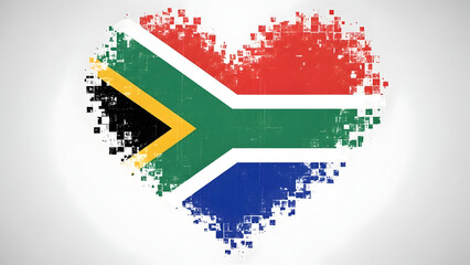 National freedom day south africa heart isolated on transparent background
